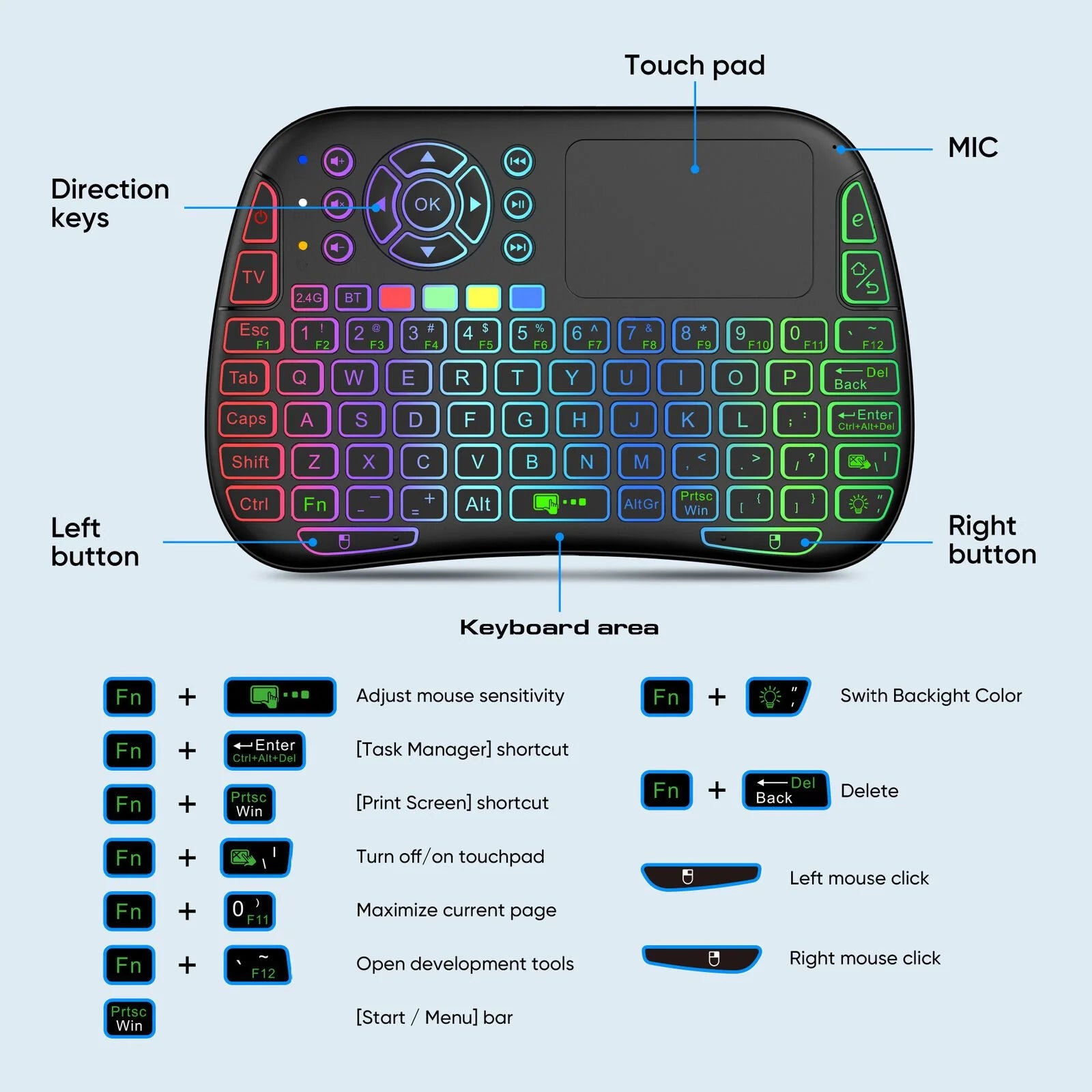 Foldable Bluetooth Keyboard