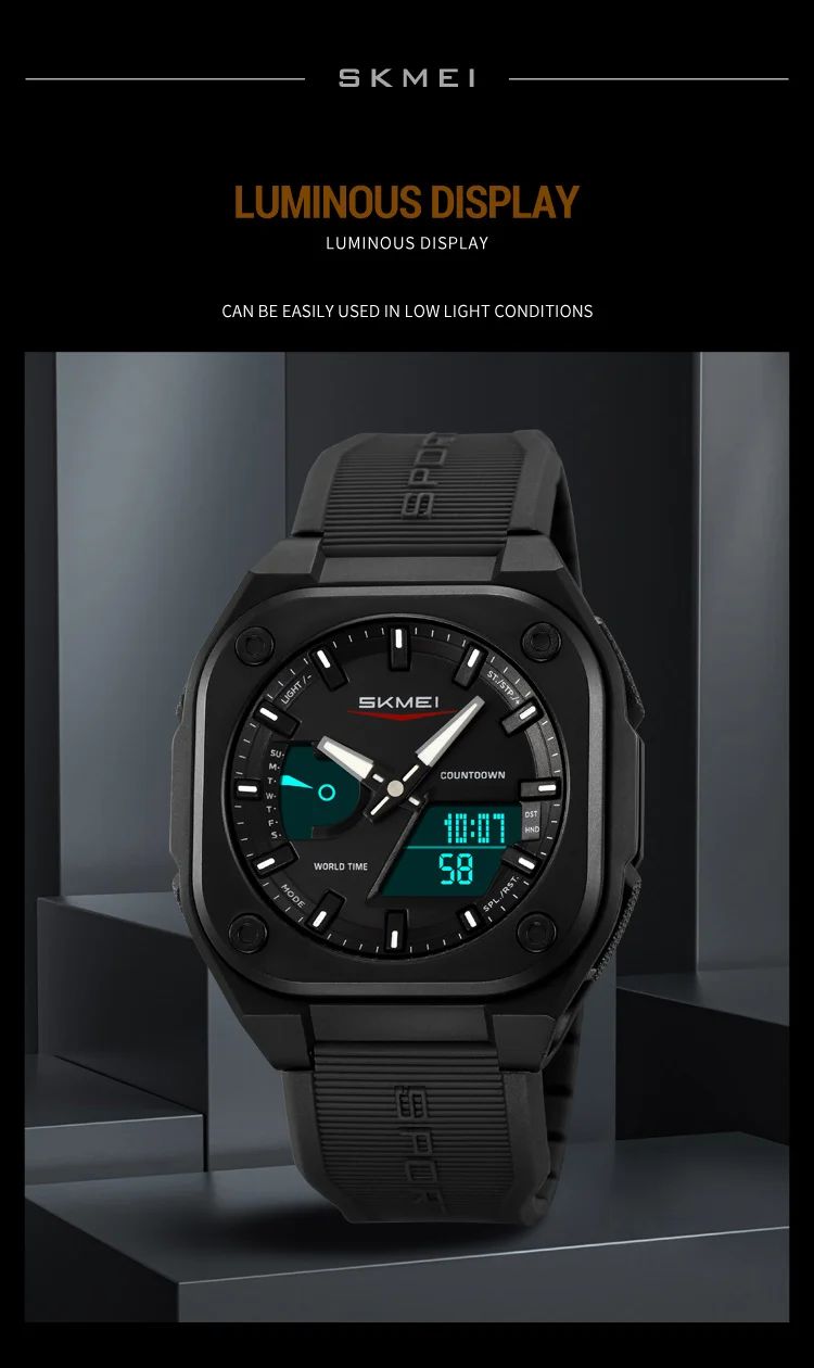 SKMEI Original Men's World Timer Watch