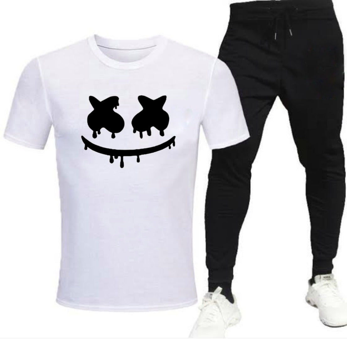 Premium Micro Men’s Tracksuit Smile Face Print