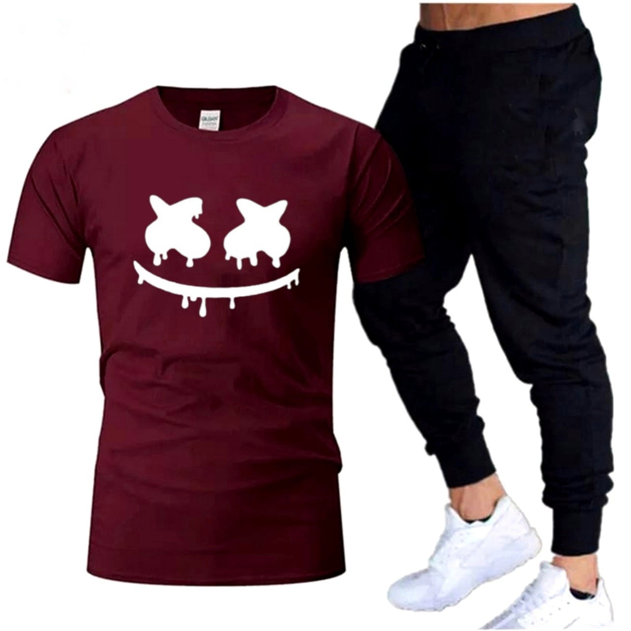 Premium Micro Men’s Tracksuit Smile Face Print