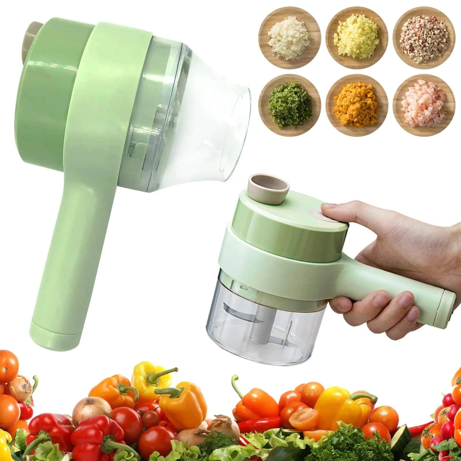 Electric Handheld Vegetable Cutter Slicer Multifunctional Food
