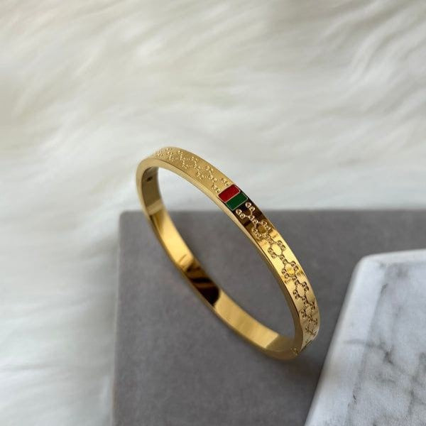 Filled Dots Bambo Korean Bangle - Jewelry