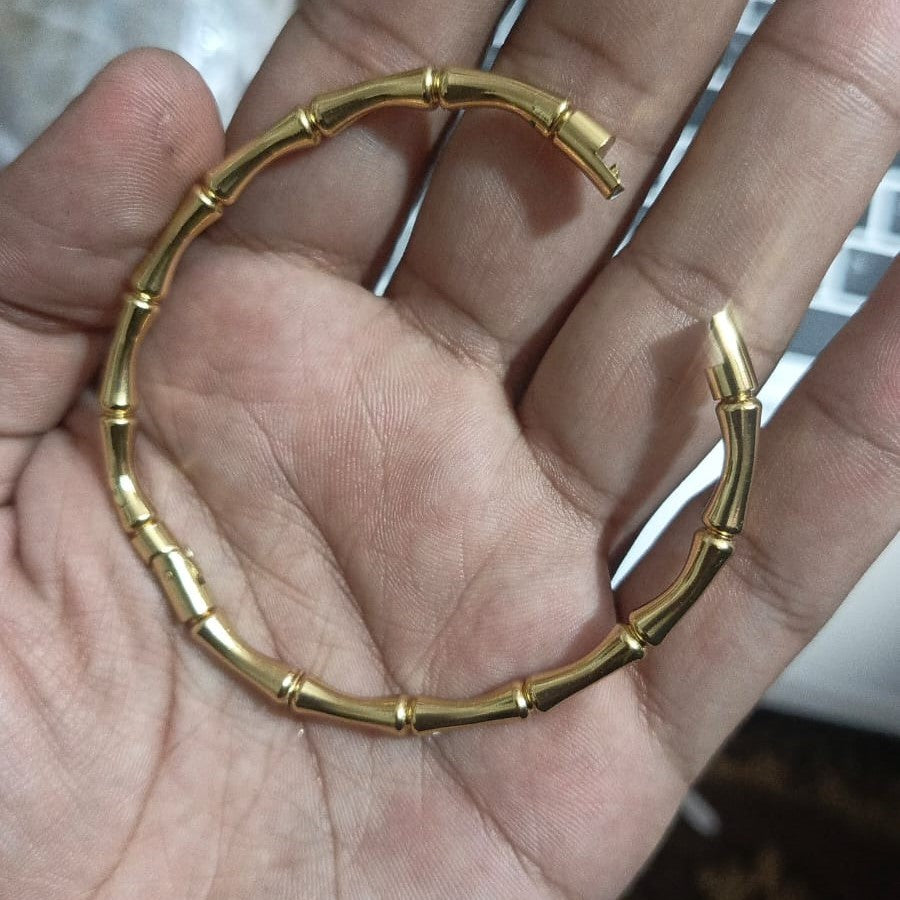 Filled Dots Bambo Korean Bangle - Jewelry