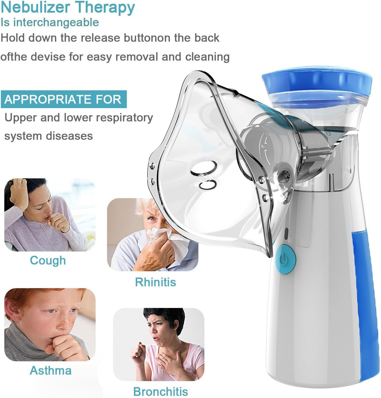 Portable Mesh Nebulizer: Quiet, Low-Power