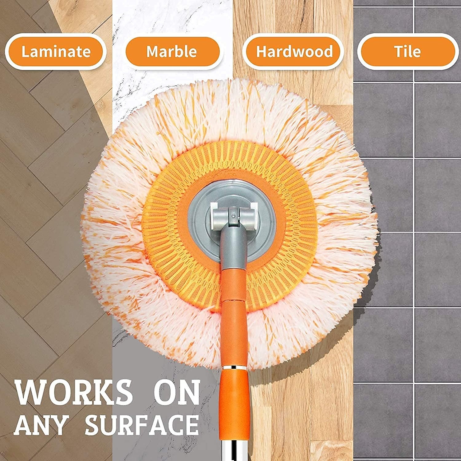 Extendable Telescopic Mop With Detachable Microfiber