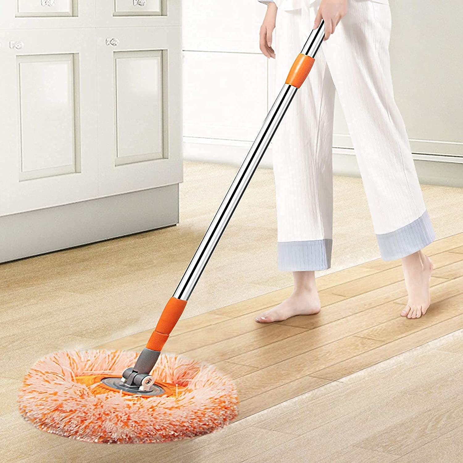 Extendable Telescopic Mop With Detachable Microfiber