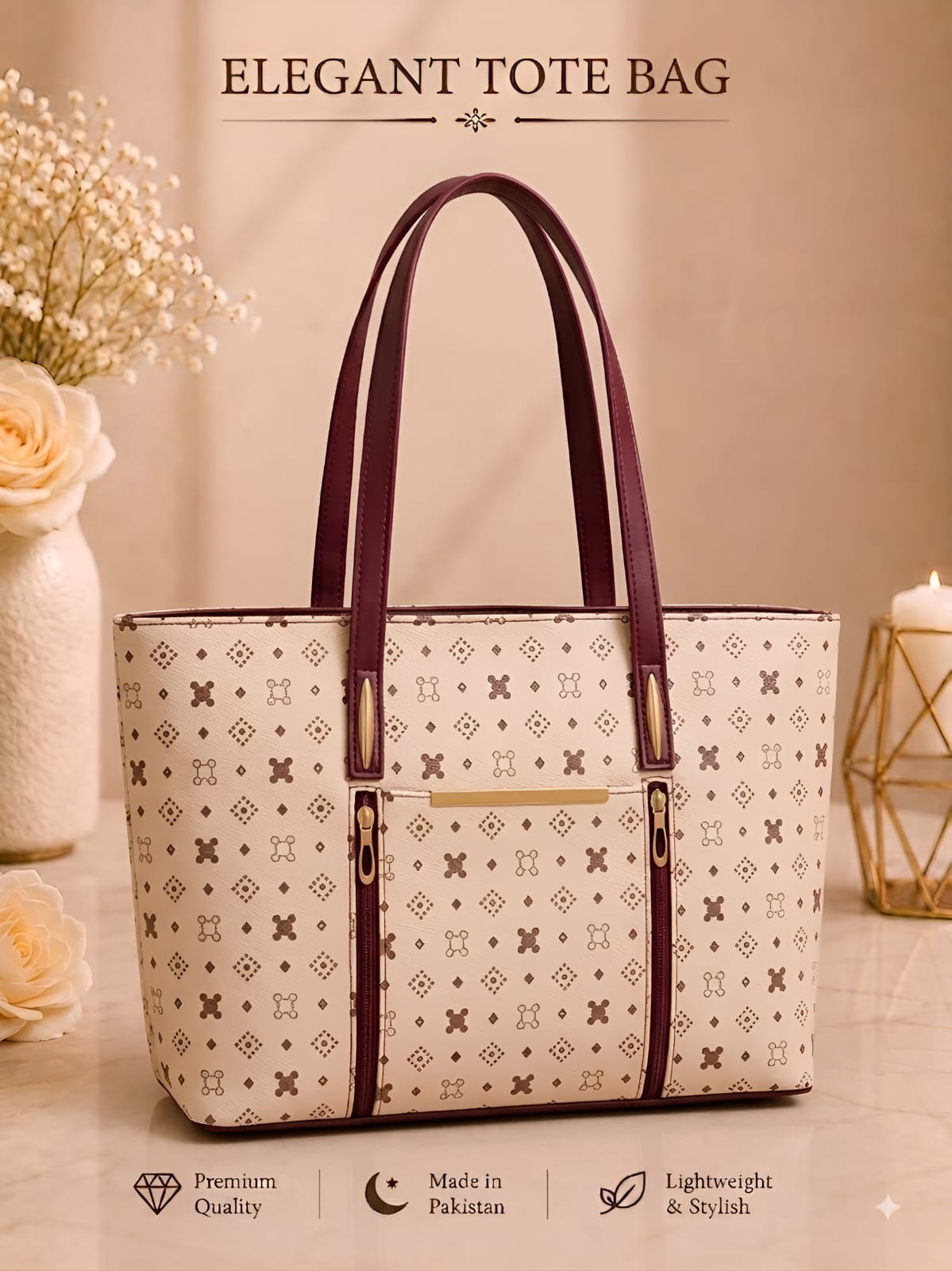 Pattern Tote Bag Stylish Durable Spacious Fashion