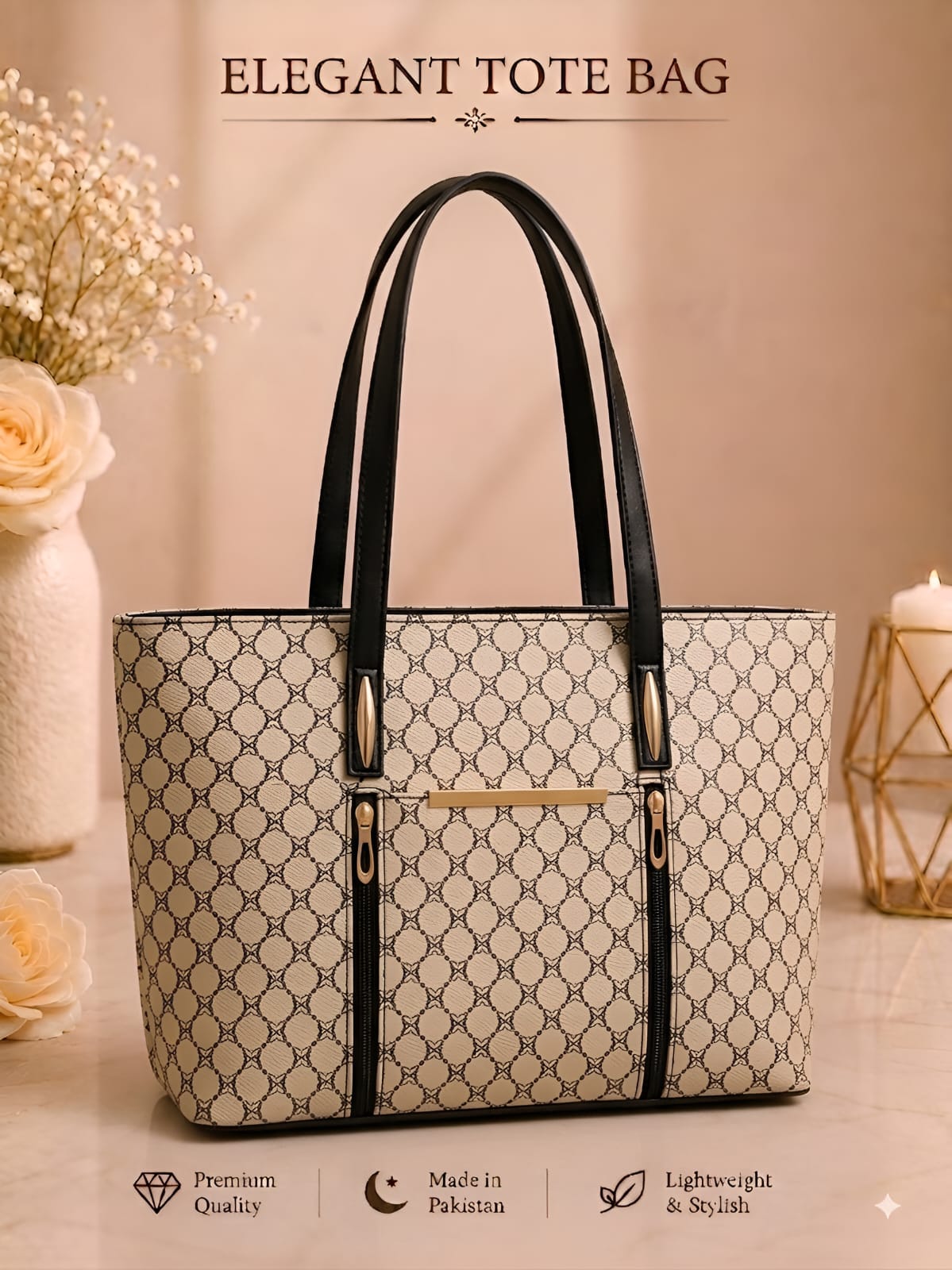 Pattern Tote Bag Stylish Durable Spacious Fashion