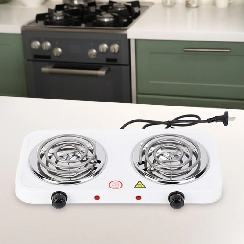 Double Electric Stove – 2000 Watt Dual Hot Plate Cooker with Twin Coil Burners